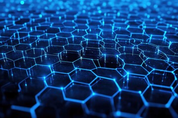 Obraz premium Highly detailed and close-up view of a digital hive, representing the future of electronics and advanced technology.