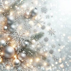 Illustration of shiny Christmas decorations for cards, backgrounds and design