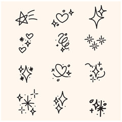 Blink blink With illustration style doodle