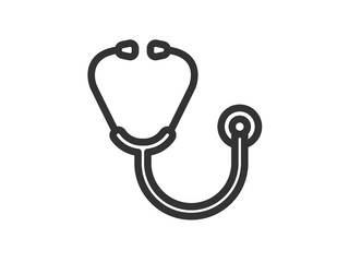 聴診器のアイコン（線画）のイラスト