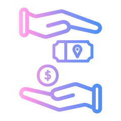 payment Line Gradient Icon