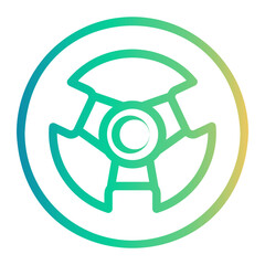 steering Line Gradient Icon