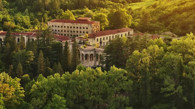 Abandoned Sanatorium Architectural Complex in Tskaltubo, Georgia