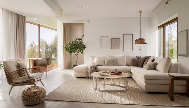 Stylish furniture selections for white and neutral living room spaces
