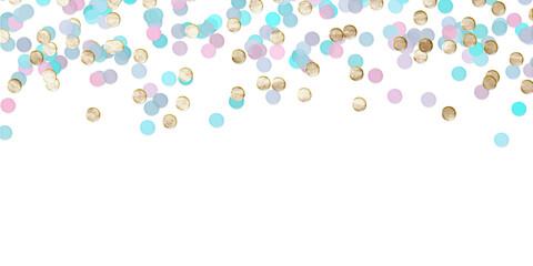 Pastel color confetti cut out