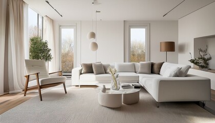 Fototapeta premium Creating a stylish bar cart in white and neutral living rooms