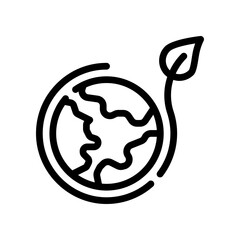 globe line icon