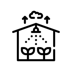 greenhouse line icon