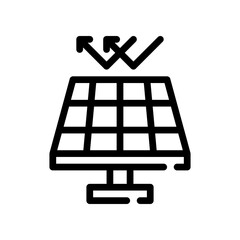solar panel line icon