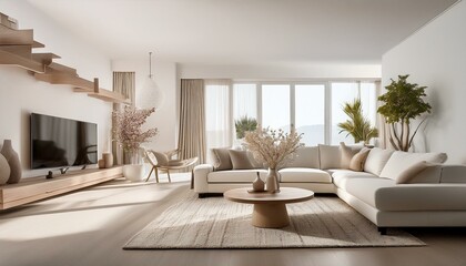 Incorporating cultural elements in white and neutral living room decor