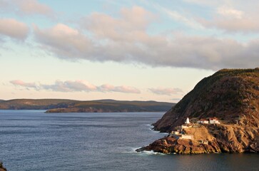 lighthouse on the edge of the shore