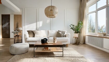 Organizational tips for a neat white and neutral living room that enhance functionality and visual appeal