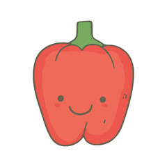 cute fruit vegetables vector illustration on white background