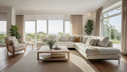 Incorporating Travel Souvenirs in White and Neutral Living Room Decor