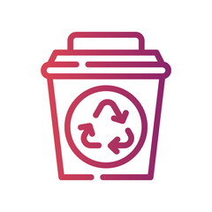 recycling gradient icon