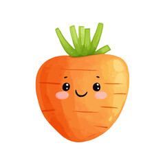 cute fruit vegetables vector illustration on white background