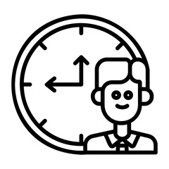 clock Line Icon