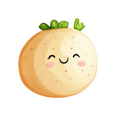 cute fruit vegetables vector illustration on white background