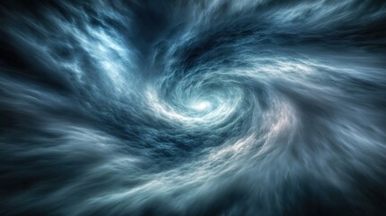 Fototapeta premium Celestial Vortex: A swirling symphony of clouds forming a mesmerizing spiral, a cosmic dance of light and shadow