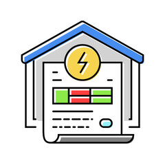home energy audit color icon vector. home energy audit sign. isolated symbol illustration