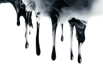 Dripping liquid smoke frozen in an abstract futuristic style.