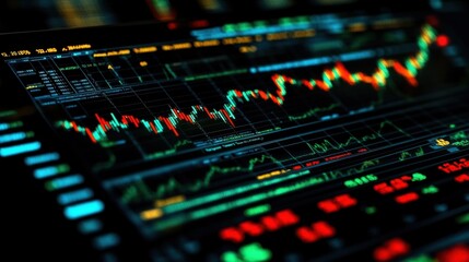 Fototapeta premium Stock Market Data Display