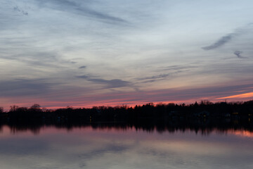 Reflection of trees in a lake