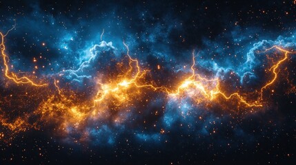 Fototapeta premium Abstract energy, lightning, plasma, and sparks.