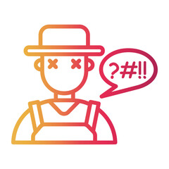 discrimination Line Gradient Icon