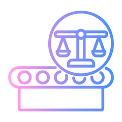 conveyor Line Gradient Icon