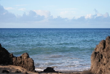 Secret beach and coral rocks in Maui Hawaii