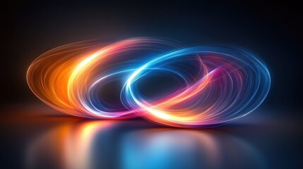 Obraz premium Abstract glowing light swirls.