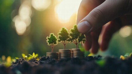 Fototapeta premium Growing Investments, Sustainable Future