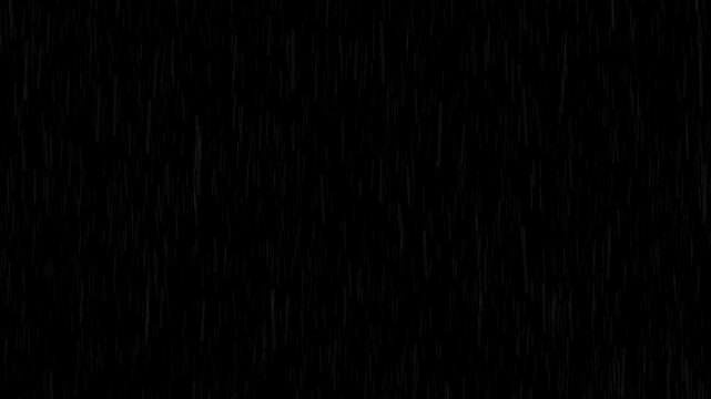 Gentle drizzling rain falls and trickles across a beautiful nature scene as a rainfall overlay for compositing