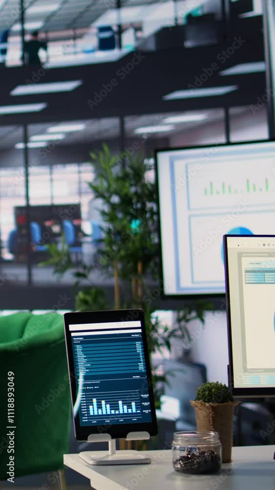 Poster vertical video luxurious boardroom space within a multinational company used for meetings, office us