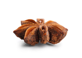 Aromatic star anise on white background