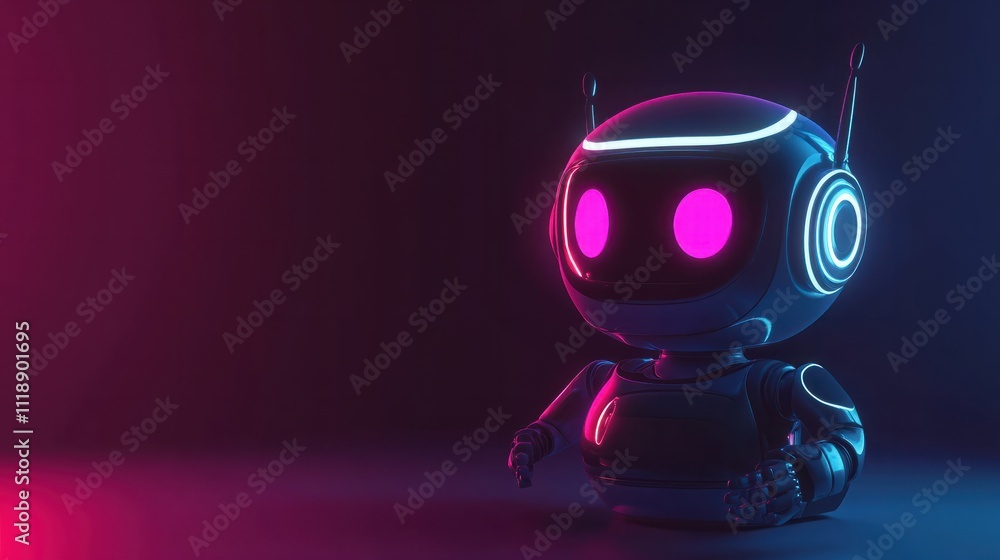 Aufkleber robot intelligent digital chatbot chat assistant robot customer ai artificial intelligence technolog