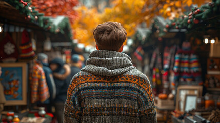 Fototapeta premium Discovering Autumn Treasures at the Craft Fair
