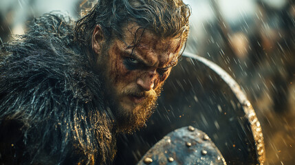 Epic Viking Warriors in Battle Gear, Fierce Viking Soldiers Ready for Combat, Historical Viking Warrior Portraits