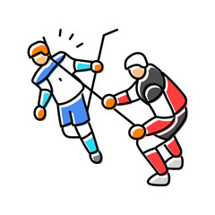 high sticking ice hockey sport color icon vector. high sticking ice hockey sport sign. isolated symbol illustration