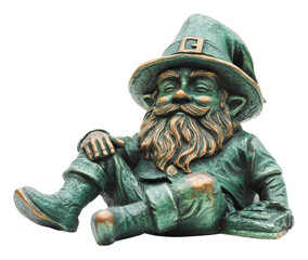 Charming gnome figurine with a whimsical design, cut out - stock png.