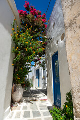 Quite alleyways leading to the Chora on Serifos in the Greek Islands