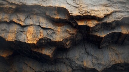 Rock Formation Texture Surface for Climbing and Nature Exploration with Earthy Brown Tones and Detailed Layers