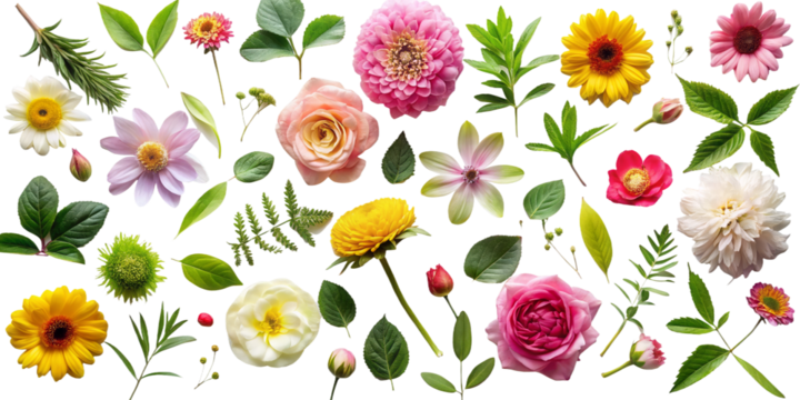 Seamless floral pattern with tulips and roses in red and pink, featuring blooming flowers, leaves, and spring-inspired design