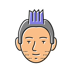 kid girl punk subculture style color icon vector. kid girl punk subculture style sign. isolated symbol illustration