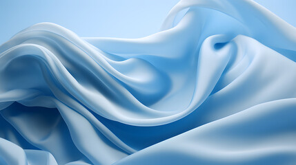 Obraz premium Digital blue fabric wavy curve abstract graphic poster PPT background