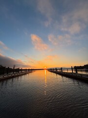 sunset at the pier