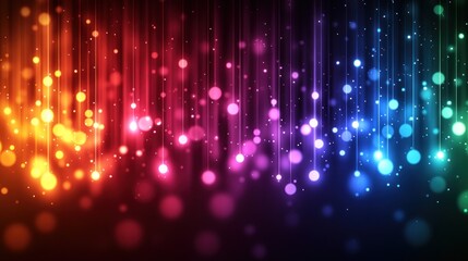 Fototapeta premium Colorful glowing lights and bokeh effect.