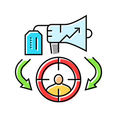 reference groups consumer behavior color icon vector. reference groups consumer behavior sign. isolated symbol illustration