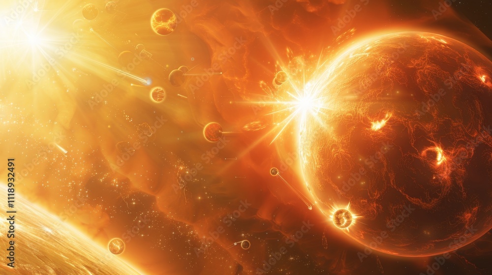 Poster each cell acts as a node gathering energy from the sun and contributing to the larger system.